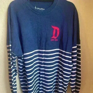 Disneyland Resort Vintage Red White Blu Long Sleeve Spirit Jersey Adult Size Med